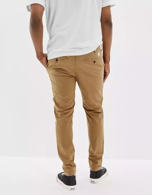 Pantalon American Eagle AE Flex Athlétiques Mince Lived-In Khaki Multicolore Homme | YQZ-06477872